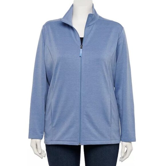 Croft & Barrow Zip-Front Fleece Jacket 1X - Picture 2 of 9